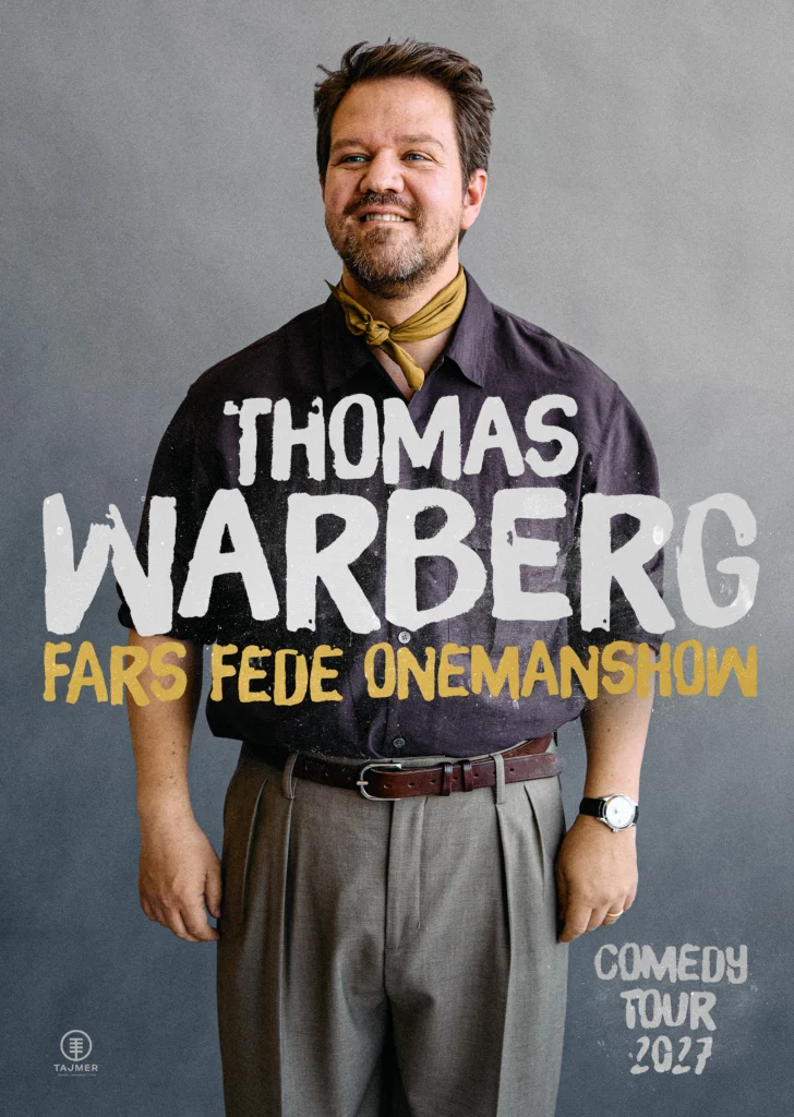 Plakat for Thomas Warbergs nye show Fars fede onemanshow